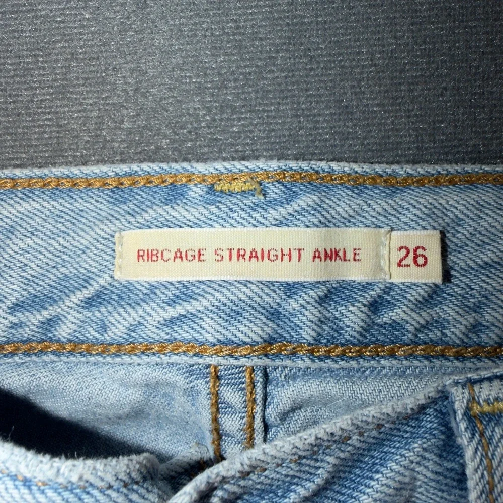 Levis Premium Ribcage Straight Ankle Jeans Light Wash 26x27 72693-0055